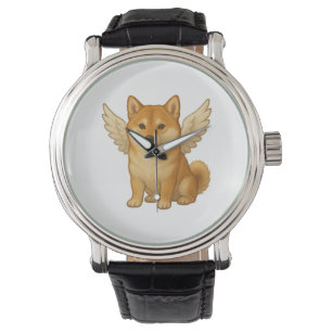 Montre Chien heureux de dessin animé ange Shiba Inu migno
