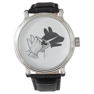Montre Chien Silhouette main