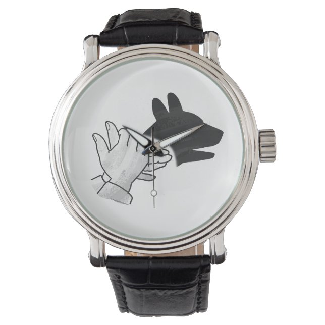 Montre Chien Silhouette main (devant)