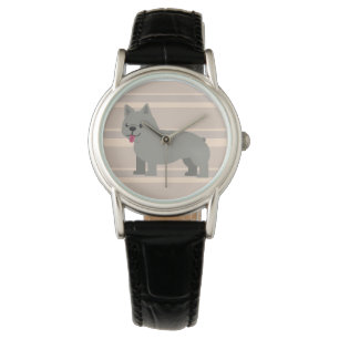 Montre Chien-taureau Français Gris, Gris