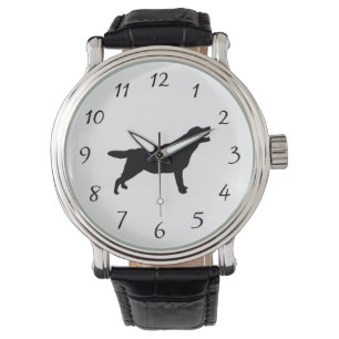 Montre Chiens d'amour de silhouette du Labrador Retriever
