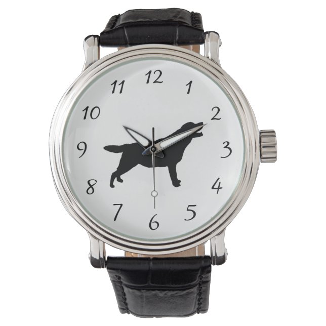 Montre Chiens d'amour du Labrador Retriever Silhouette (devant)