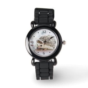 Montre Chiffre en argent mignon en hérisson
