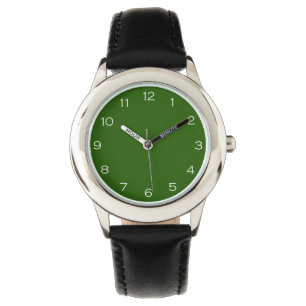Montre Chiffres blancs sur les enfants verts peuvent