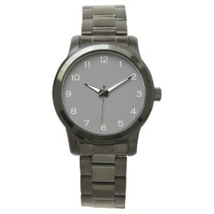 Montre Chiffres blancs sur les femmes gris cn
