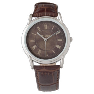 Montre Chiffres romains Brown rouillé