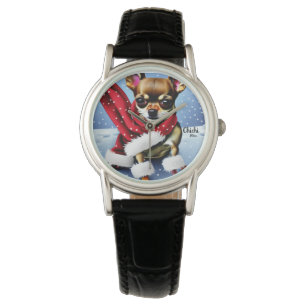 Montre Chihuahua Noël, Chien Père Noël