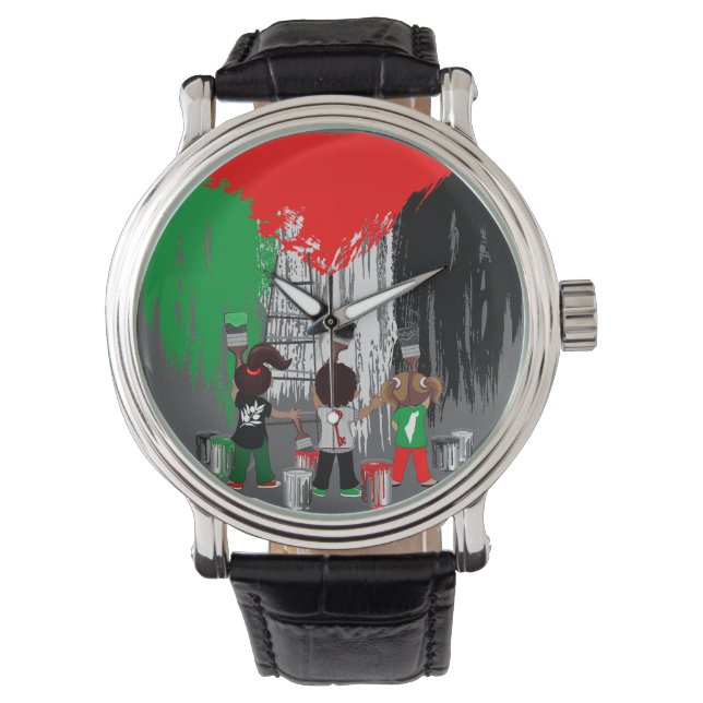 Montre Children of Gaza Painting Palestine Flag  (devant)