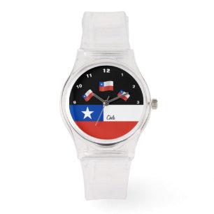Montre Chilienne Drapeau montre, mode chilienne / sports