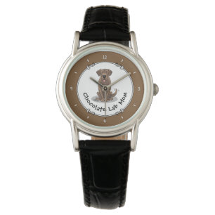 Montre Chocolat Lab Maman (Labrador Retriever Mom) mignon