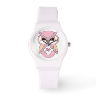 Montre Chouette à gorge rose mignonne
