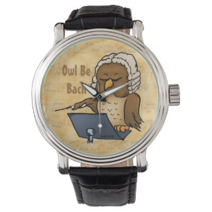 Montre Chouette Be Bach Funny Cartoon Watch