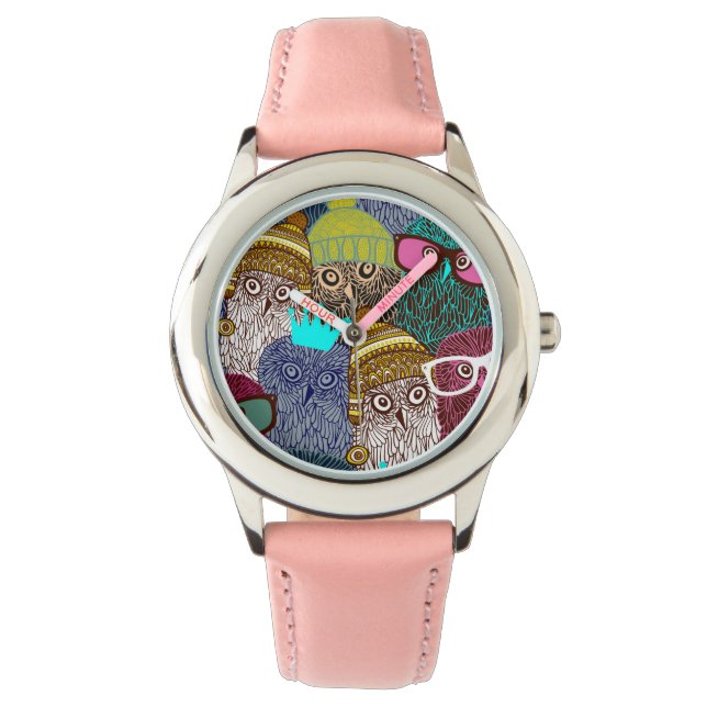 Montre Chouette dans la couronne (devant)