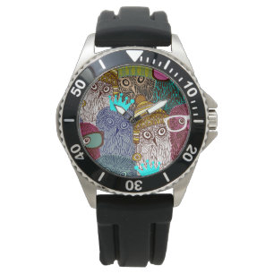 Montre Chouette dans la couronne