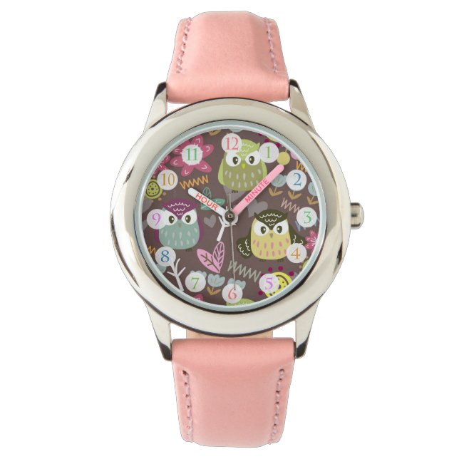 Montre Chouette fille Brown (devant)