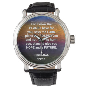 Montre Christian JE CONNAIS LES PLANS Jérémie 29:11