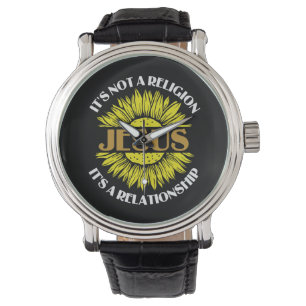 Montre Christian N'Est Pas Une Religion Jésus Tournesol