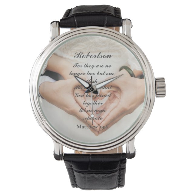 Montre Christian Scripture Mariage Photo (devant)
