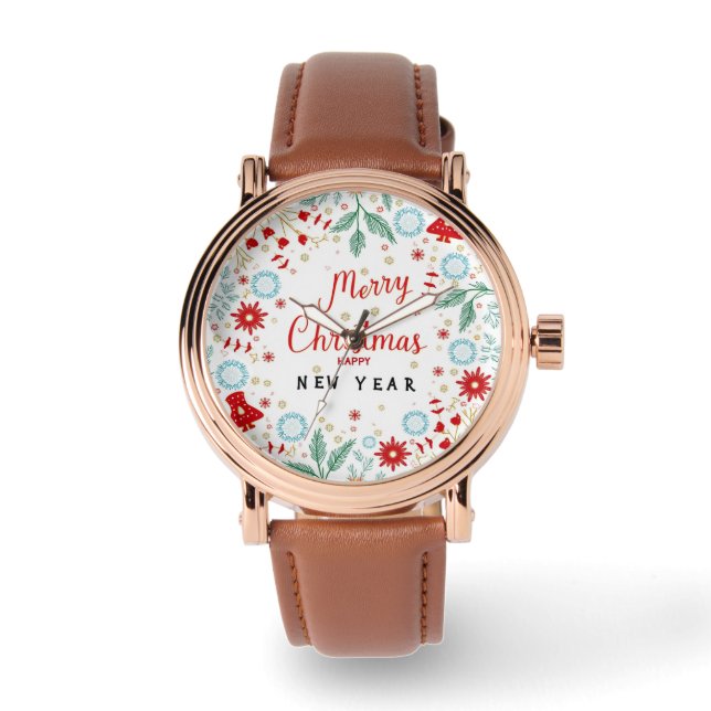Montre Christmas and Happy New Year Wristwatch (Recto)