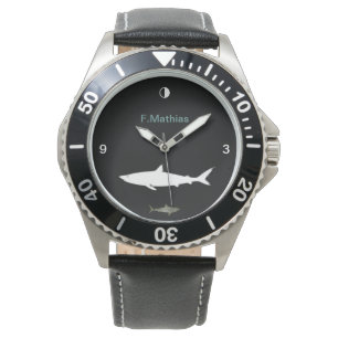 Montre chrono de requin heure personnalisée