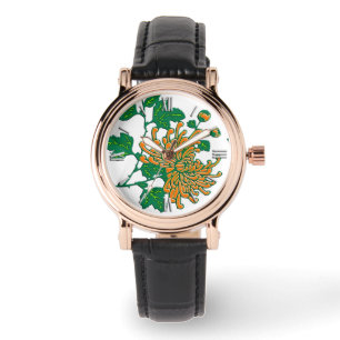 Montre Chrysanthèmes araignées chinois - orange clair