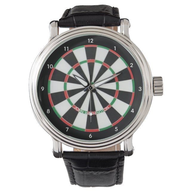 Montre Cible de flechettes personnalisée (devant)