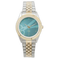 Ciseaux et monogramme turquoises