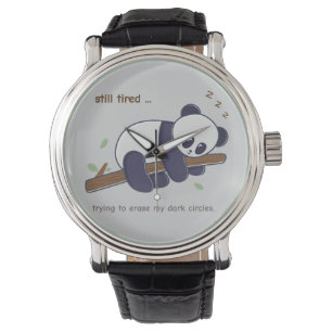 Montre Citation de Panda Paresseux – Encore Fatigué & Cer