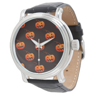 Montre Citrouilles d'Halloween, Citrouilles Orange Farce