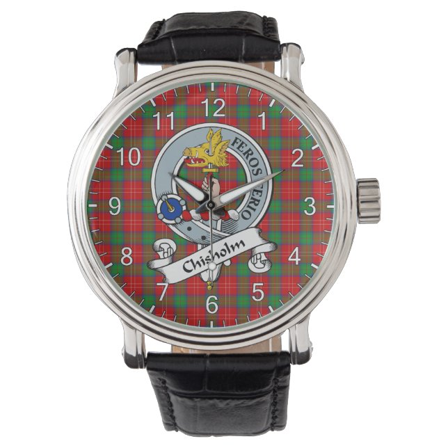 Montre Clan Chisholm Badge Tartan (devant)