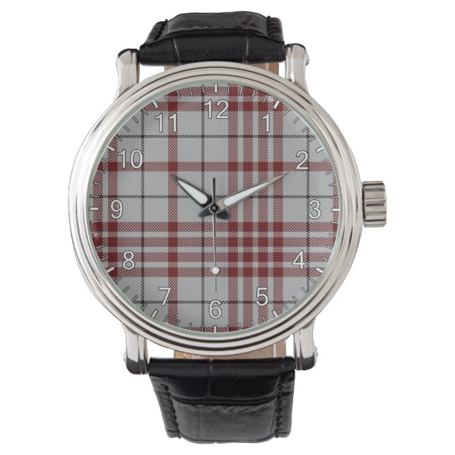Montre Clan Classic intemporel Clayton Tartan Plaid Cadea (devant)