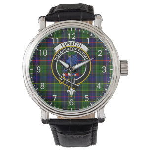 Montre Clan Classic Sans Temps Forsyth Tartan Badge Plaid