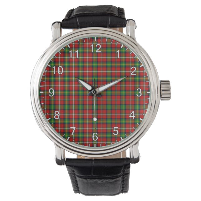 Montre Clan Classic Sans Temps Fullerton Tartan Plaid Cad (devant)