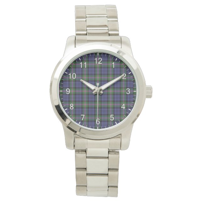 Montre Clan classique intemporel Baird Tartan Plaid Cadea (devant)