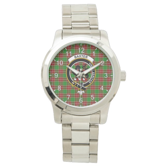 Montre Clan classique intemporel Baxter Insigne Tartan mo (devant)