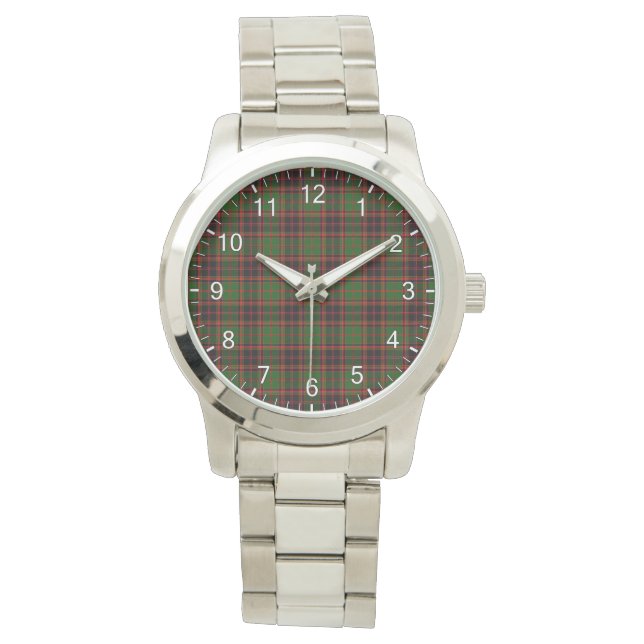 Montre Clan classique intemporel Buchan Tartan Plaid Cade (devant)