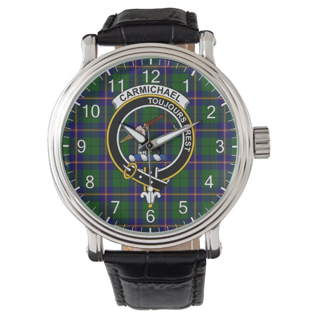 Montre Clan classique intemporel Carmichael Tartan modern (devant)