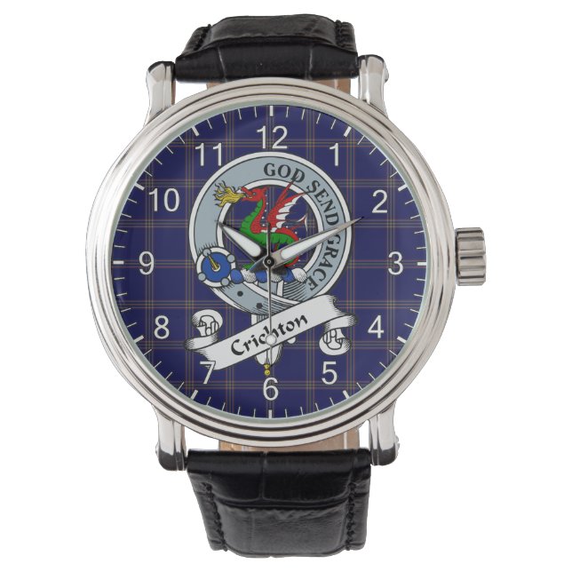 Montre Clan classique intemporel Crichton Badge Tartan Wa (devant)