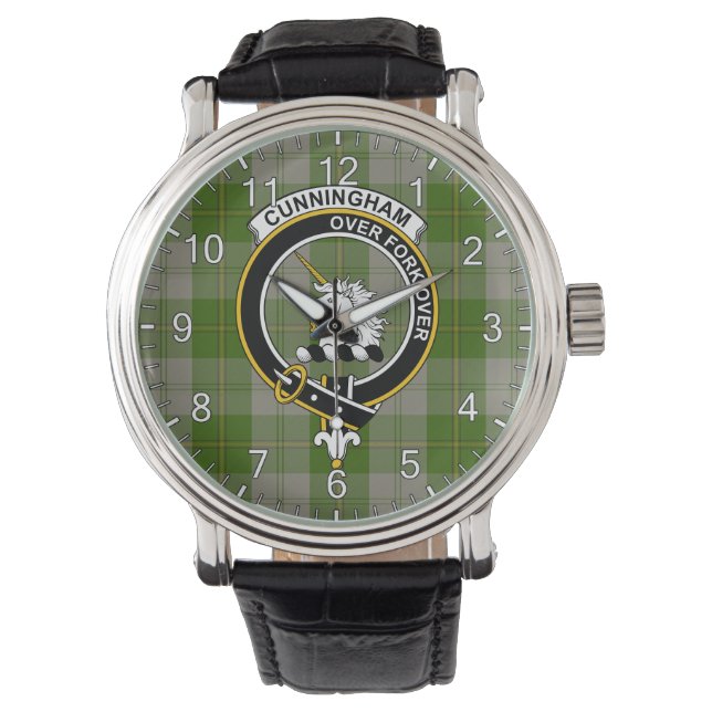 Montre Clan classique intemporel Cunningham robe verte Ta (devant)