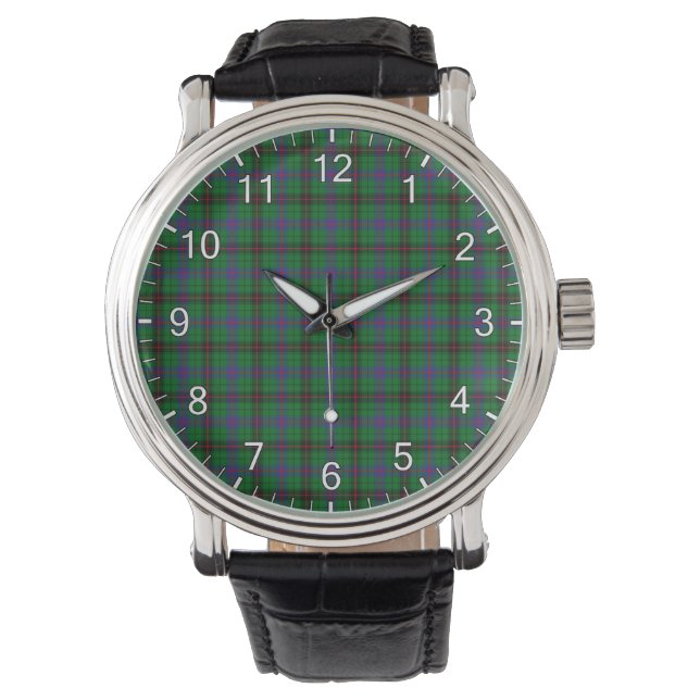 Montre Clan classique intemporel Davidson moderne Tartan  (devant)