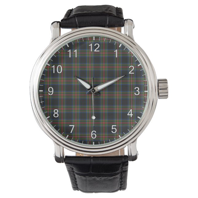 Montre Clan classique intemporel Denniston Tartan Plaid C (devant)