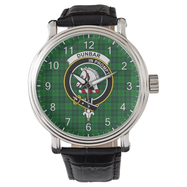 Montre Clan classique intemporel Dunbar chasse Tartan Bad (devant)