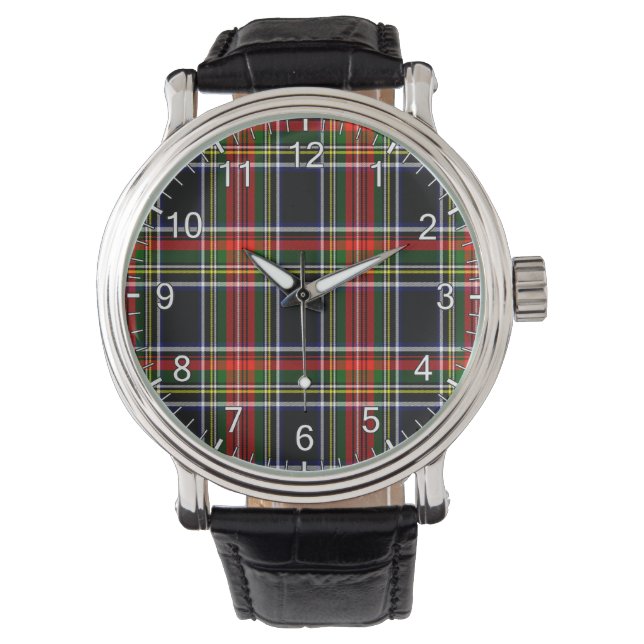 Montre Clan classique intemporel Francis Tartan Plaid Cad (devant)