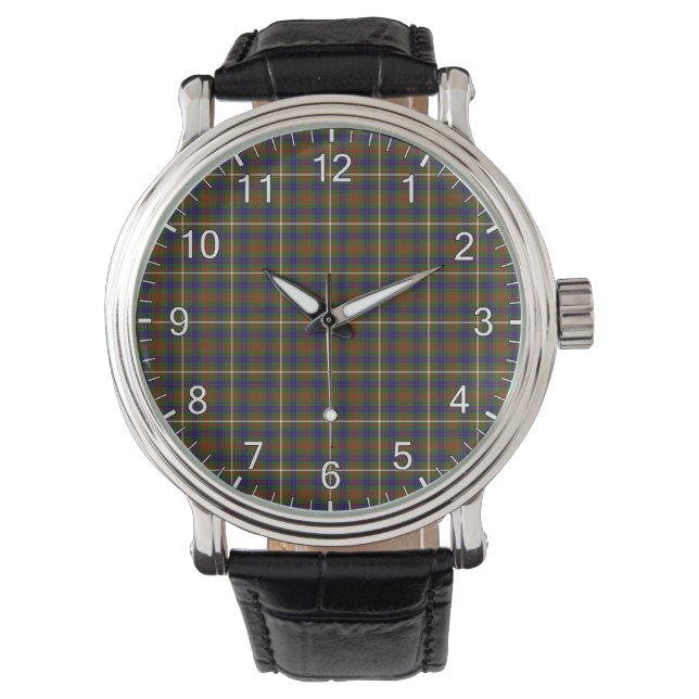 Montre Clan classique intemporel Fraser Chasse Tartan Pla (devant)