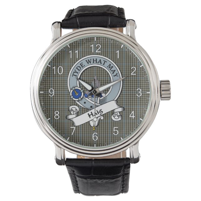 Montre Clan classique intemporel Irvine Badge Tartan (devant)