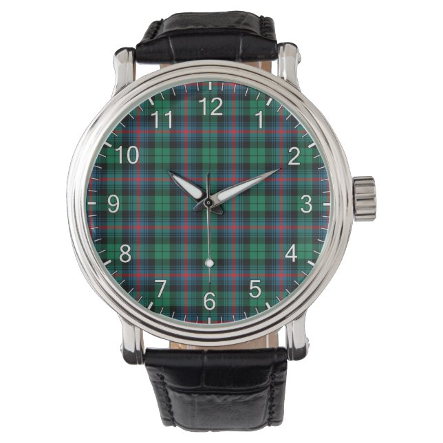 Montre Clan classique intemporel Urquhart moderne Tartan  (devant)