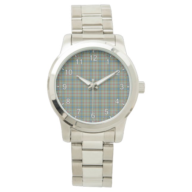Montre Clan classique sans temps Balfour Tartan Plaid Cad (devant)