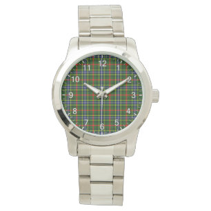 Montre Clan classique sans temps Bisset Tartan Plaid Cade