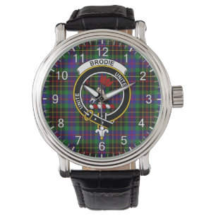 Montre Clan classique sans temps Brodie Chasse Tartan Bad