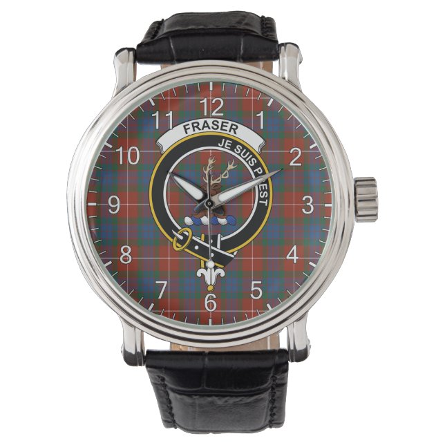 Montre Clan classique sans temps Fraser Ancien insigne de (devant)